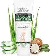 Advanced Clinicals Plant Collagen Hand Cream: Soothe & Hydrate Dry, Cracked Hands (8oz)